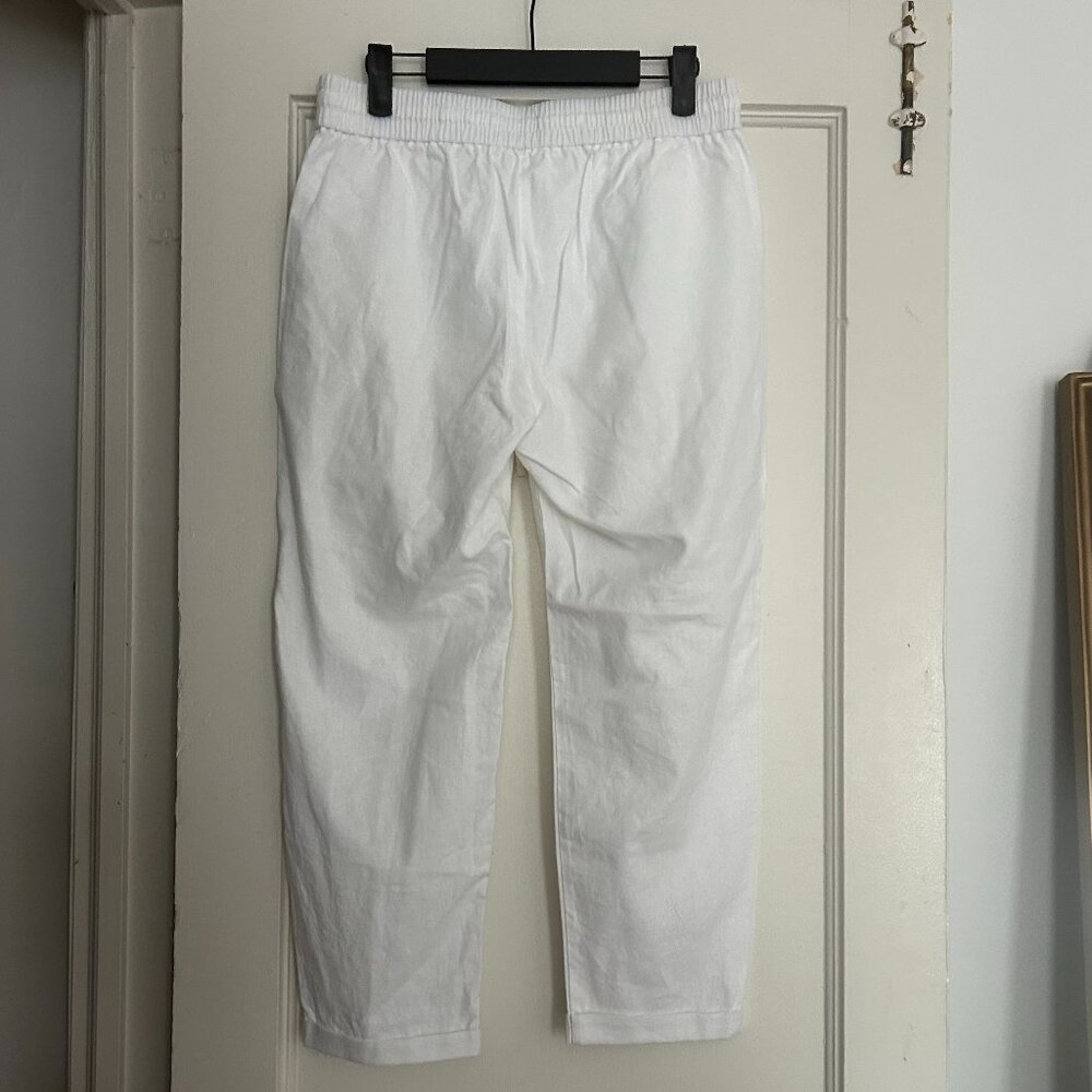 J. Crew Factory White Cropped Drawstring Pants - Picture 3 of 5